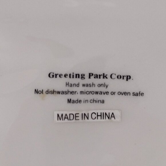 LOT OF 2 – Brown Ceramic Bunny Figurine and Floral Bunny  Serving Plate - Picture 5 of 9